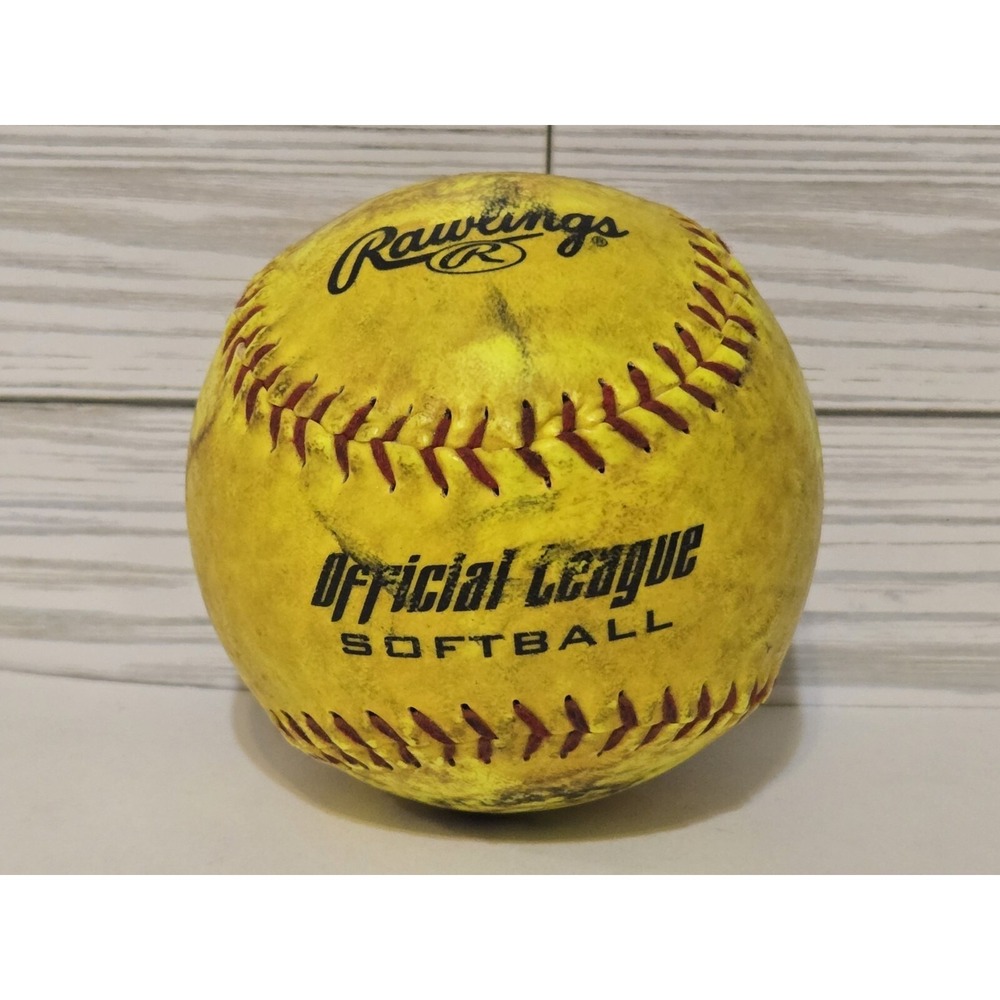 Rawlings Single Ball Yellow Official League Softball Slow Fast Pitch Practice